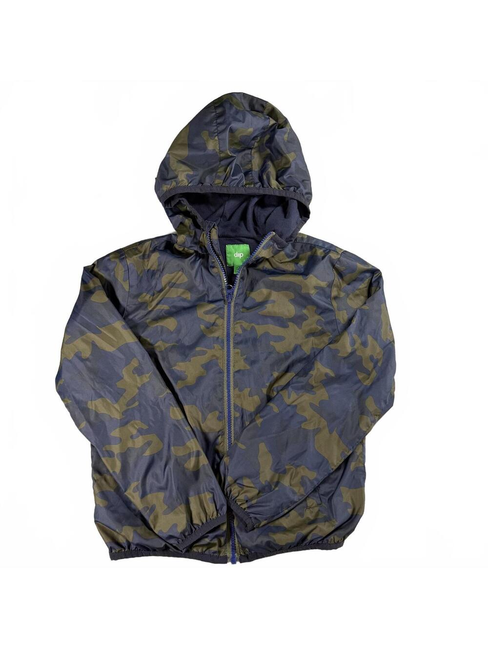Dip Kids Camo Windbreaker Jacket | Boys M (8-10) | Navy/Olive